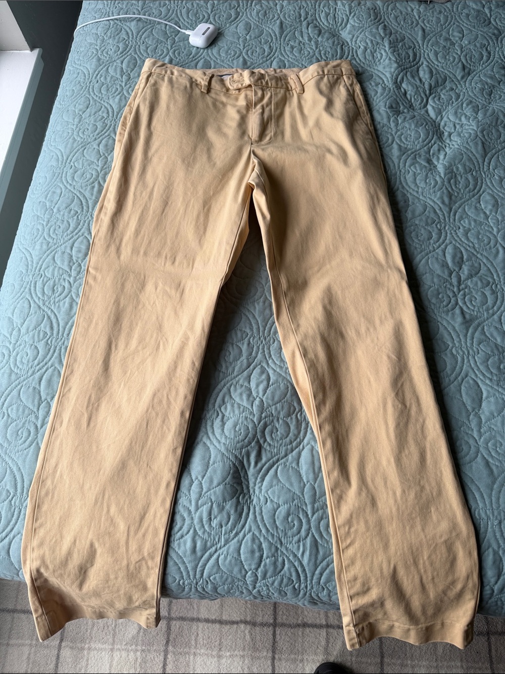 Light yellow Men's Straight-Leg Chino Pants